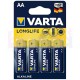 Batteria Stilo (AA) Alcalina/manganese Varta Lognlife LR06 1.5 V 4 pz.