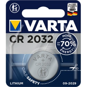 Varta CR2032 Batteria al Litio, 3V, 230 mAh, Acciaio [Classe di efficienza energetica A]