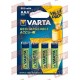 VARTA 56736 NICHEL-METALLO IDRURO 800MAH 1.2V  BATTERIA MINISTILO AAA VARTA RICARICABILE Cf 4 pz