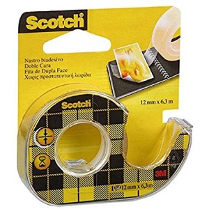 3M SCOTCH Nastro Biadesivo con chiocciola 12mmX6,3m