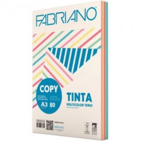 Fabriano Copy Tinta Multicolor carta A4 80gr Colori Tenui 210x297mm  Risma 250 fg